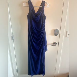 Deep blue/purple sparkly formal gown. Size 8. Brand: Alex Evenings.